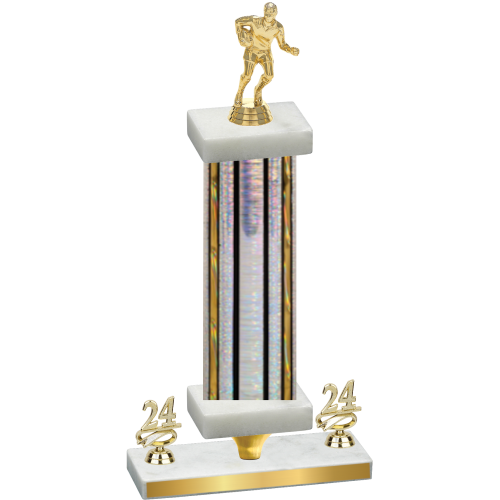 Premium Single Silver Glacier Year Rugby Trophy