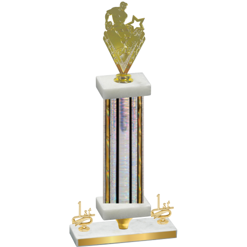 Premium Single Silver Glacier First Place Rugby Trophy