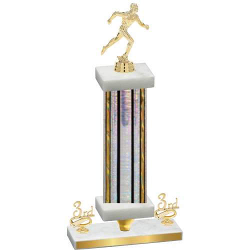 Premium Single Silver Glacier Third Place Running Trophy