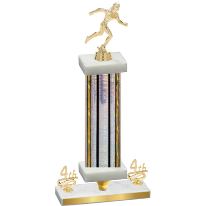 Premium Single Silver Glacier Fourth Place Running Trophy