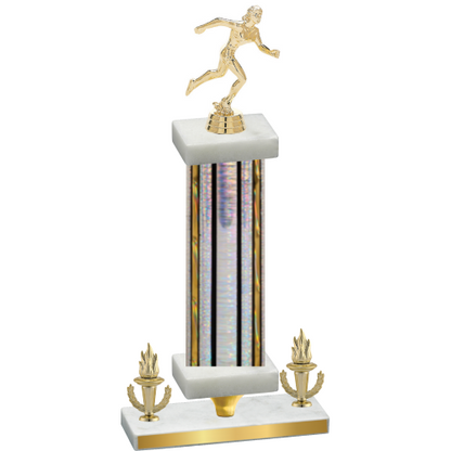 Premium Single Silver Glacier Victory Running Trophy