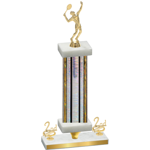 Premium Single Silver Glacier Second Place Tennis Trophy