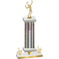 Premium Single Silver Glacier Third Place Tennis Trophy