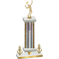 Premium Single Silver Glacier Victory Tennis Trophy