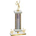 Premium Single Silver Glacier Second Place Tennis Trophy
