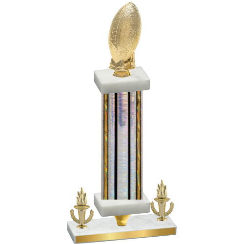 Premium Single Silver Glacier Victory Football Trophy