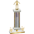 Premium Single Silver Glacier Second Place Wrestling Trophy