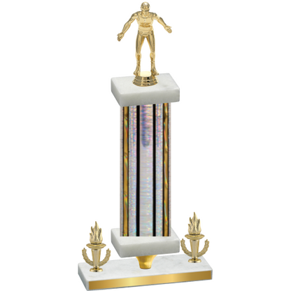 Premium Single Silver Glacier Victory Wrestling Trophy