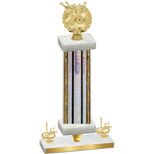 Premium Single Silver Glacier First Place Bowling Trophy