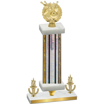 Premium Single Silver Glacier Victory Bowling Trophy