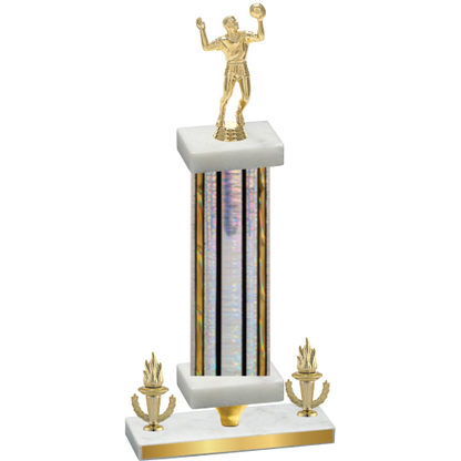 Premium Single Silver Glacier Victory Volleyball Trophy