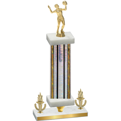 Premium Single Silver Glacier Victory Volleyball Trophy