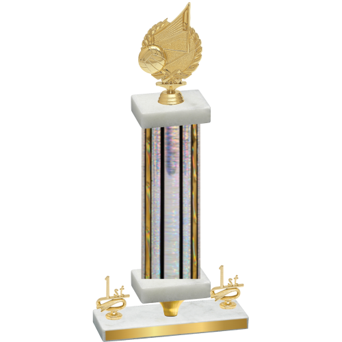 Premium Single Silver Glacier First Place Volleyball Trophy