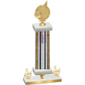 Premium Single Silver Glacier Third Place Volleyball Trophy