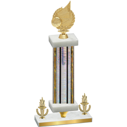 Premium Single Silver Glacier Victory Volleyball Trophy