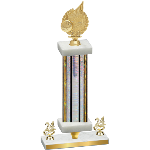 Premium Single Silver Glacier Year Volleyball Trophy