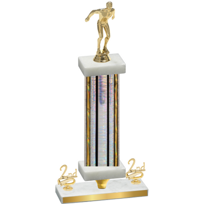 Premium Single Silver Glacier Second Place Swimming Trophy