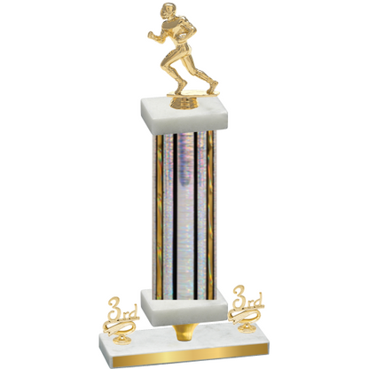 Premium Single Silver Glacier Third Place Football Trophy