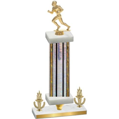 Premium Single Silver Glacier Victory Football Trophy