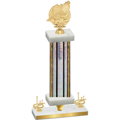 Premium Single Silver Glacier First Place Swimming Trophy