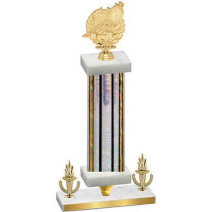 Premium Single Silver Glacier Victory Swimming Trophy