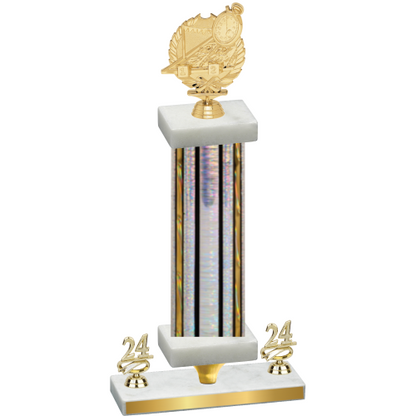 Premium Single Silver Glacier Year Swimming Trophy