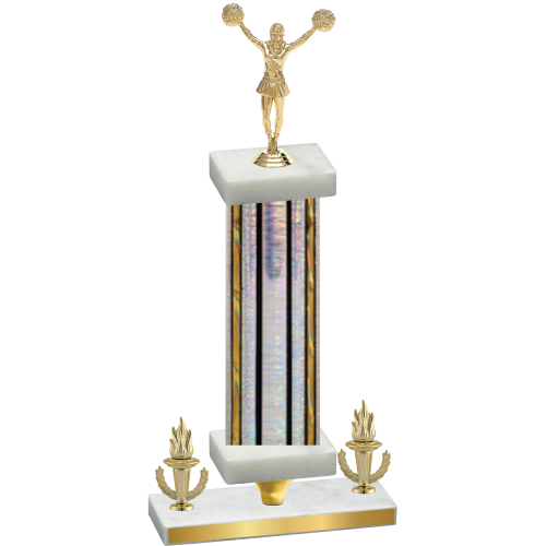 Premium Single Silver Glacier Victory Cheerleading Trophy