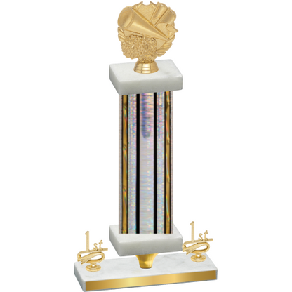 Premium Single Silver Glacier First Place Cheerleading Trophy