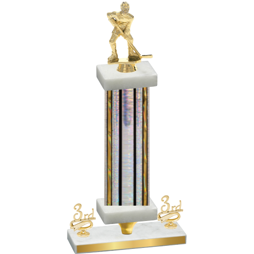 Premium Single Silver Glacier Third Place Hockey Trophy