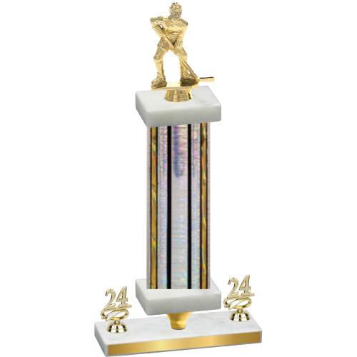 Premium Single Silver Glacier Year Hockey Trophy