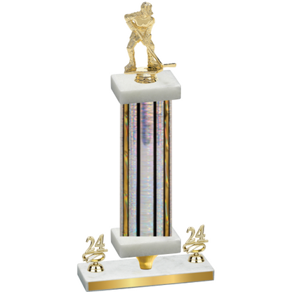 Premium Single Silver Glacier Year Hockey Trophy