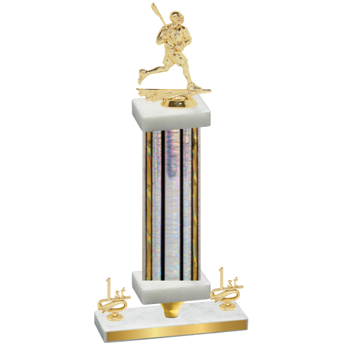 Premium Single Silver Glacier First Place Lacrosse Trophy