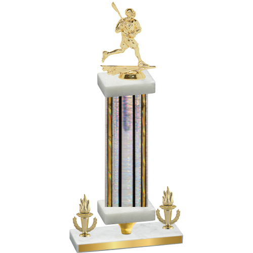 Premium Single Silver Glacier Victory Lacrosse Trophy