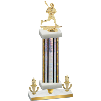 Premium Single Silver Glacier Victory Lacrosse Trophy