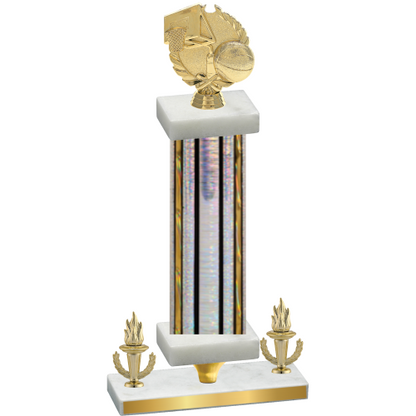 Premium Single Silver Glacier Victory Basketball Trophy