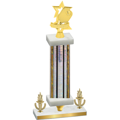 Premium Single Silver Glacier Victory Pickleball Trophy