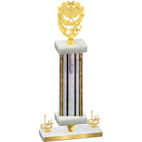 Premium Single Silver Glacier First Place Pickleball Trophy