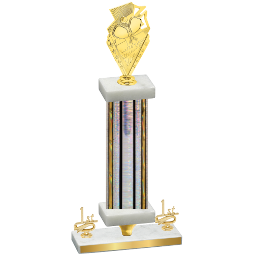 Premium Single Silver Glacier First Place Pickleball Trophy