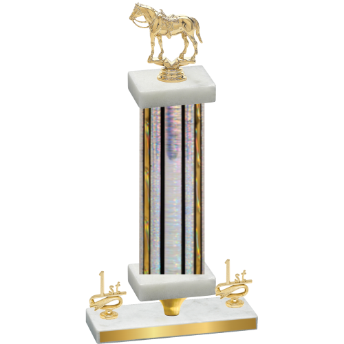 Premium Single Silver Glacier First Place Horses Trophy