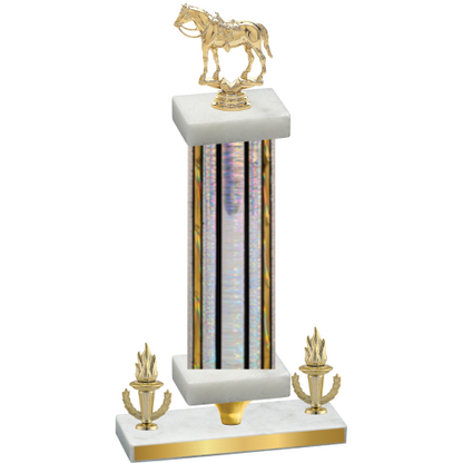 Premium Single Silver Glacier Victory Horses Trophy