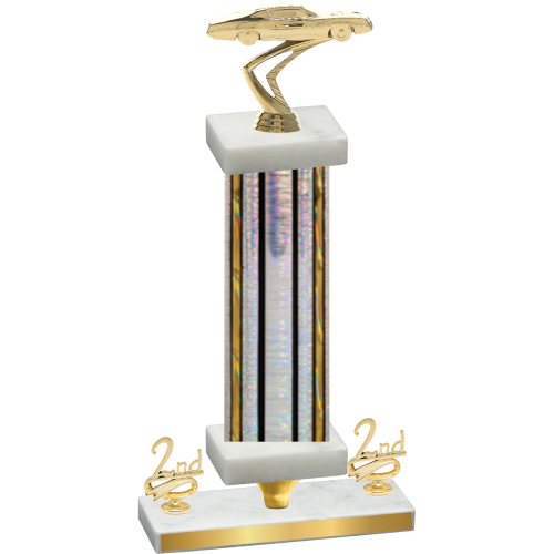 Premium Single Silver Glacier Second Place Cars Trophy