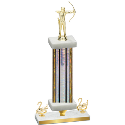 Premium Single Silver Glacier Second Place Archery Trophy