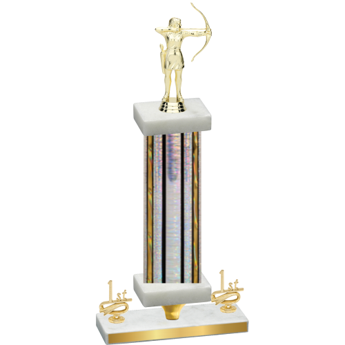 Premium Single Silver Glacier First Place Archery Trophy