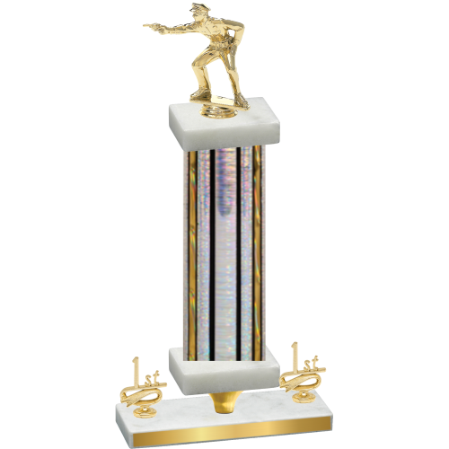 Premium Single Silver Glacier First Place Shooter Trophy