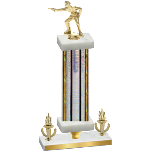 Premium Single Silver Glacier Victory Shooter Trophy