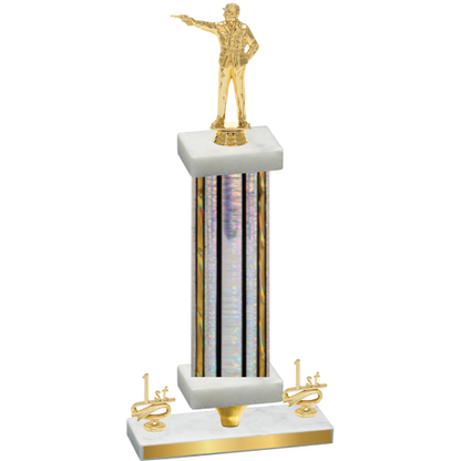 Premium Single Silver Glacier First Place Shooter Trophy