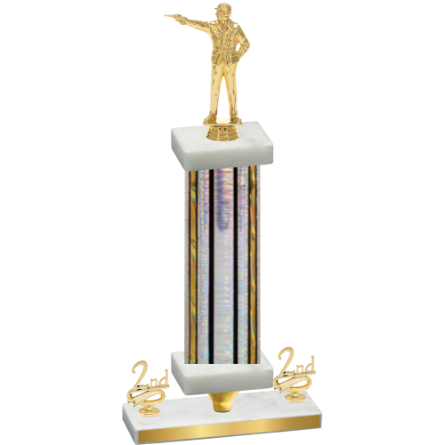 Premium Single Silver Glacier Second Place Shooter Trophy