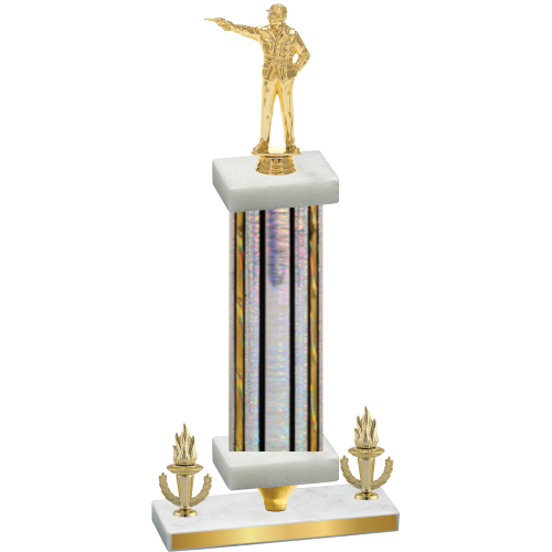 Premium Single Silver Glacier Victory Shooter Trophy