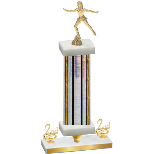 Premium Single Silver Glacier Second Place Skater Trophy