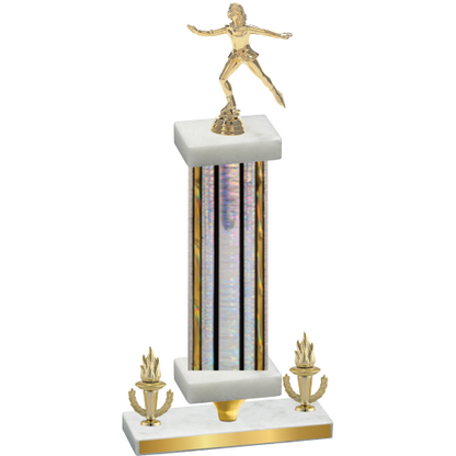 Premium Single Silver Glacier Victory Skater Trophy